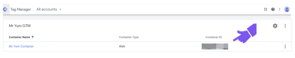 Google Tag Manager Container ID